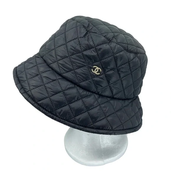SOLD Quilted Crystal Logo French Bucket Hat - Picture 2 of 5